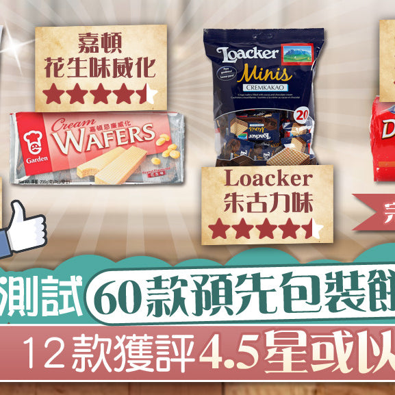 【消委會】60款預先包裝餅乾冠華水泡餅獲唯一滿分-TOPick